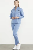Oversize Cep Detaylı Eşofman Takım - Mavi thumbnail 5