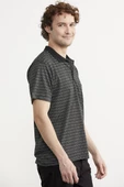 Polo Yaka Cepli Regular Fit Tişört - Siyah - 3