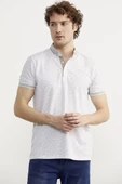 Polo Yaka Slim Fit Desenli Tişört - Yeşil - 3