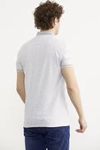Polo Yaka Slim Fit Desenli Tişört - Yeşil - 5