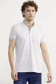 Polo Yaka Slim Fit Desenli Tişört - Yeşil - 1