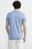 Polo Yaka Slim Fit Desenli Tişört - Mavi - 4