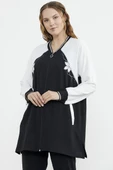 Nakış Detaylı Tunik Krep Takım - Siyah thumbnail 4