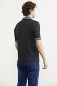 Renk Kombinli Cepli Koton Triko Tişört - Antrasit thumbnail 7