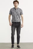 Eskitme Yıkamalı Slim Fit Jean Pantolon - Gri - 1