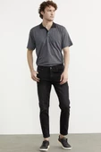 Eskitme Yıkamalı Slim Fit Jean Pantolon - Siyah - 2