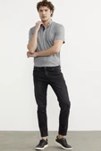 Eskitme Yıkamalı Slim Fit Jean Pantolon - Füme - 3