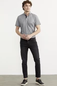 Eskitme Yıkamalı Slim Fit Jean Pantolon - Füme - 2