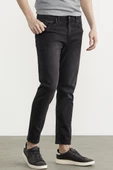 Eskitme Yıkamalı Slim Fit Jean Pantolon - Füme - 6