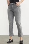 Straight Comfort Fit Jean Pantolon - Açık Gri - 4