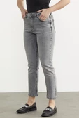 Straight Comfort Fit Jean Pantolon - Açık Gri - 5