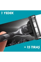 Gillette Mach3 Charcoal 2'li Yedek Tıraş Bıçağı - 6