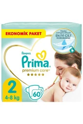 Prima Premium Care 2 Numara Mini 60'lı Bebek Bezi - 1
