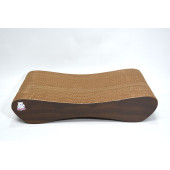 Dekoratif Karton Kedi Tırmalama Kanepesi 2'li Set - Small & Large - Koyu Ahşap Desen - 5