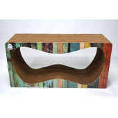Dekoratif Karton Kedi Tırmalama Kanepesi (68x24x33 cm) - X-Large - Çizgili Desen - 4