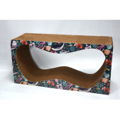 Dekoratif Karton Kedi Tırmalama Kanepesi (68x24x33 cm) - X-Large - Okyanus Desen - 3