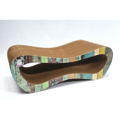 Dekoratif Karton Kedi Tırmalama Kanepesi (51,5x24x17 cm) - Medium - Çizgili Desen - 2