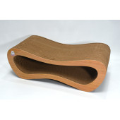 Dekoratif Karton Kedi Tırmalama Kanepesi (51,5x24x17 cm) - Medium - Ahşap Desen - 3