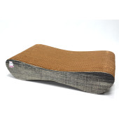 Dekoratif Karton Kedi Tırmalama Kanepesi (43x24x8,5 cm) - Small - Antrasit Ahşap Desen - 3