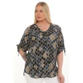 1. Kalite %100 Viskon Büyük Beden Bluz - 1