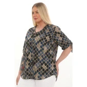 1. Kalite %100 Viskon Büyük Beden Bluz - 3