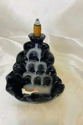 Geri Akış Tütsülük Ters Akış Şelale Kaliteli Seramik Siyah Japon Balık thumbnail 2