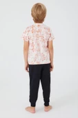 U.S. Polo Assn. 1358 Garson Flowered Erkek Çocuk Kısa Kol Pijama Takım - 5