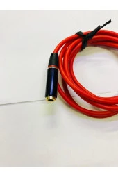 4 Boğum 3.5mm Kulaklık Uzatma Kablosu 1.2m Kırmızı - 3