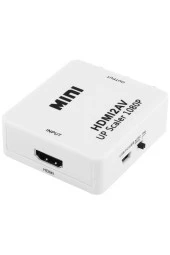 HDMI to RCA TOS AV Çevirici Dönüştürücü 1080P Mini HDMI2AV Video Conventer HDMI GİRİŞ RCA ÇIKIŞ - 4