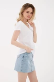 FASHION FRIENDS KADIN V YAKA CEPLİ T-SHİRT 23Y-TST0147K1 - 4