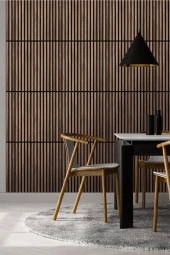 Petels Miranda 60x245 Cm Ceviz Rengi Akustik Ahşap Duvar Paneli Silikon HEDİYE - 2