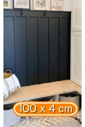 Petels Iskandinav Duvar Çıtası 5 Adet 100 Cm x 4 Cm Dekoratif Duvar Çıtası Boyanabilir Duvar Dekoru Efsane - 1