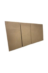 Petels dekoratif Duvar Paneli ( 54 X 105 Cm ) 1 adet Boyanabilir Ahşap Ham Mdf Duvar Paneli - 3