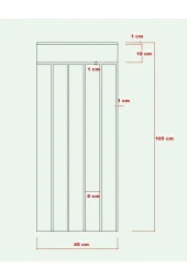 Petels Dekoratif. Duvar Çıtası. Ahşap Duvar Paneli. Boyanabilir. Ham. Mdf. 45x105 ( 1 Adet) - 4