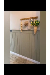 Petels Dekoratif. Duvar Çıtası. Ahşap Duvar Paneli. Boyanabilir. Ham. Mdf. 45x105 ( 1 Adet) - 5