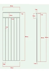 Petels Dekoratif. Duvar Çıtası. Ahşap Duvar Paneli. Boyanabilir. Ham. Mdf. 54x105 (1 ADET) - 7