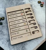 Ahşap Çocuk Günlük Rutin Checklist Kontrol Listesi - 2