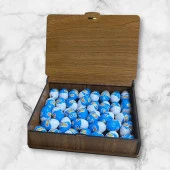 Ozmo Mini Yumurta ( 35 Adet ) Ahşap Hediye Kutusu Sevdiklerinize Hediye Ozmo Mini Eggs Ahşap Kutulu - 1