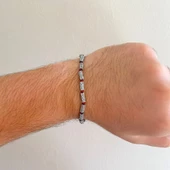 Hematit Doğal Taş Erkek Bileklik EBLK-326 thumbnail 2