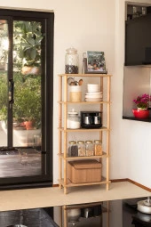 Ahşap Raf Kitaplık 4 Katlı  Nature Kitaplık thumbnail 1