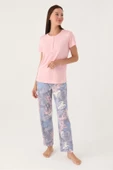 Pierre Cardin 8801 Leaf Kadın Kısa Kol Pijama Takımı - 9