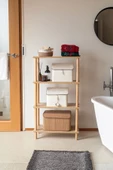 Concept 3 Raflı Organizer Balkon Banyo  Kitaplık  Mutfak Dolabı Ofis Düzenleyici  Ahşap Nature - 4