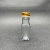 10 cc Pet Şişe - Gold Metal Kapaklı - 10 ml Plastik Şişe x 10 Adet - 1