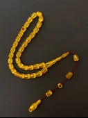 Bünyamin Parlak El Yapımı Zar Kehribar Patinli Kapsül Kesim Sistemli 8x12 mm Tespih - 4