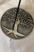 Çubuk Tütsülük İşlemeli Çelik Gümüş Hayat Ağacı Yaşam Ağacı thumbnail 5