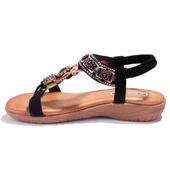 Dagoster DZA07-7416782CN Siyah Günlük Ortopedik Kadın sandalet - 3