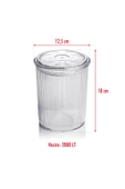 12'li Barok Yuvarlak Büyük Kavanoz Seti & Saklama Kabı & Erzak Kabı (12*2000 ML) - 5