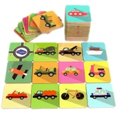 Playwood Ahşap Hafıza Kartları Taşıtlar - 2