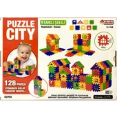 Puzzle City 3D Yapı ve Tasarım Blokları 128 Parça - 6