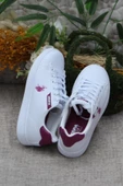 U.S. Polo Assn. Costa Wmn Beyaz Bordo Orijinal Ürün Sneaker Kadın Ayakkabı - 6